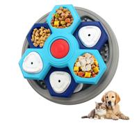 3 Section Rotating Slow Feeder Dog Bowl for Small Breeds Helps Bloat and Overeating with Fun Interactive Design Digestion Aid Dog Bowl
