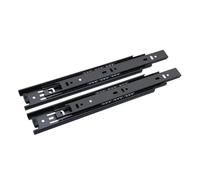 3-Section Soft Close Ball Bearing Drawer Slides Black Damping Smooth Quiet Hardware for Cabinets(25cm 10inch Pair)