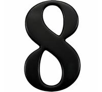 3" Self Adhesive Door Number, Times Roman, Black, 8