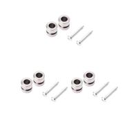 3 set 1 Pair Guitar Non-slip Strap Lock Buttons Marvel Buckle Base Silver