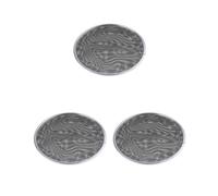 3 set 1 Piece Bass Drum Head Double Layer Silent Mute Drum Skin Black 8in
