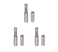 3 set 2x Guitar Bridge Studs Anchors for Electric Guitar Bridge Silver