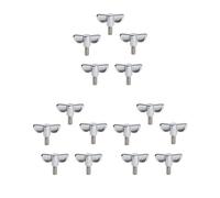 3 set 5 Pieces 8mm Cymbal Stand Wing Nut for Practice Stage Performance M8x15mm, Silver