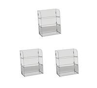 3 Set Acrylic Display Rack Stand Risers Shelf Jewelry Holders 20 cmx10 cmx30 cm Three Clear 3 Tier