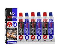 3 Set All Purpose Magic Repair Glue 302, Casting Repair Glue for Metal Agent Bonding Paste, Magic Welding Glue A&B, Industrial Heat Resistance Cold Weld