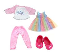 3 Set Baby Doll Clothes, Annabell Clothes for 14-18 Inch Dolls, Baby Doll Accessories, Cute Cartoon Doll Clothes for Baby Dolls, New Doll Clothes Outfits, Sweet Doll Clothes Gift