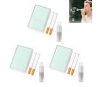 3 Set Bubble Cigarette Machine for Men Women, Fake Cigarette Stress Relief Toy Mini Bubble Blowing Cigarette Bubble Blower Bubble Wands Wedding Birthday Christmas Party Favors Gift (J)