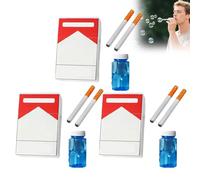 3 Set Bubble Cigarette Machine for Men Women, Fake Cigarette Stress Relief Toy Mini Bubble Blowing Cigarette Bubble Blower Bubble Wands Wedding Birthday Christmas Party Favors Gift (C)