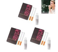 3 Set Bubble Cigarette Machine for Men Women, Fake Cigarette Stress Relief Toy Mini Bubble Blowing Cigarette Bubble Blower Bubble Wands Wedding Birthday Christmas Party Favors Gift (F)