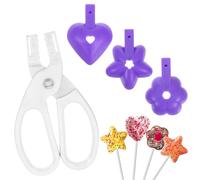 3 Set Cake Pop Mould with Detachable Anti-Slip Handles, Easy-Release Flower Heart Star Cake Pop Kit for Candy Chocolates Lollipop Candy Desserts Baking Tools