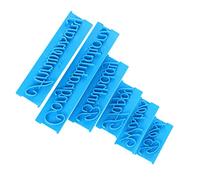 3 Set Cookie Stamp Blessing Letters Mold Happy Birthday Best Wishes Fondant Cutter Mould Icing Fondant Embosser Icing Sugarcraft Cake Decorating Tools