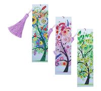 3 Set Diamond Art Kits Bookmarks with Tassel and Diamond Art Kits Tool for Kids Adults Beginner Art Craft Supplies Other Art Supplies