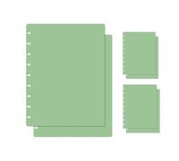 3 Set Discbound Planner Covers Discbound Notebook Cover 6pcs Classic Size 9 Disc Bound Dividers Colored Hard PP 9 Mushroom Hole for 7x9.25 Planner (Green)