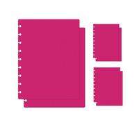 3 Set Discbound Planner Covers Discbound Notebook Cover 6pcs Classic Size 9 Disc Bound Dividers Colored Hard PP 9 Mushroom Hole for 7x9.25 Planner (Rose Red)