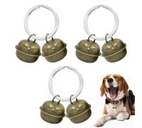 3 Set Dog Cat Bells, Extra Loud Dog Cat Collar Bell for Pet Tracking, Durable Brassn Pet Tracker Bell Cats Collars, Vintage Anti-Lost Training Charm Pendant Bells for Dogs Harness Potty Training