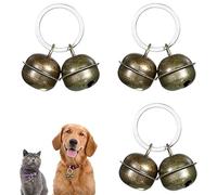 3 Set Dog Cat Bells for Collar Falconry Bells Loud Pet Charm Pendant Decoration for Dogs Cats Tracker Harness Training(Black)