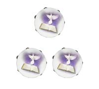3 set Dove Pattern Double Row Jingles Music Tambourine Percussion Tamborine Drum