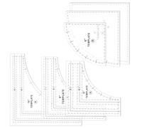 3 Set Drunkards Path Quilting Templates10 '' 8 '' 6 '' Large Quilting Rulers and Templates for Cutting Patterns with 1/4" Seam Allowance Supplies for DIY Craft(Clear)