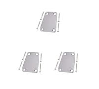 3 set Electric Guitar Neck Plate Replacement Professional Replace Part Guitars Board String Instrument Accessory with Screws Silver