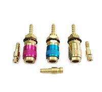 3 Set Gas and Water Quick Connectors for MIG TIG Welder Torch, 5 mm Hose Compatible, Red + Blue + Gold