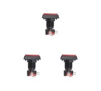3 set LED Push Button Rectangle Compound Buttons Micro Switch for Credit Arcade Coin Operated Game Racing Parking Equipment Three Legs