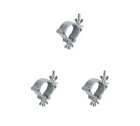 3 set Lighting Hook Mount Fit Alloy Wrap Around Clamp for Club Exhibition Event Silver A, Master