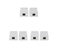 3 set of 2x Cat5e Single Port Surface Mount Outlet Box Face Plate Backbox Combo