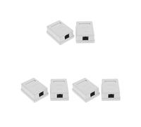 3 set of 2x Cat6 Single Port Surface Mount Outlet Box Face Plate & Backbox combo