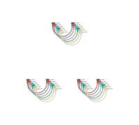 3 set of 6 Pieces Effect Pedal Cable Shielding Electric Bass Cords Musical Audio Wire Line Replacement Repair Connector Part 15 cm