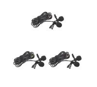 3 set of Black Electret Condenser Type Mobile Microphone for Mobile Phones Computers