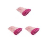 3 set Pack of 50 Eyelash Brush Makeup Tools Valentine's Day Sweet Wands Eyebrow Tweezer Eyelashes Clip Brow Brushes Pink Rod/Rose Red