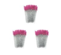 3 set Pack of 50 Eyelash Brush Multicolor Valentine's Day Sweet Wands Eyebrow Tweezer Eyelashes Clip Brow Brushes Black Rod/Rose Red