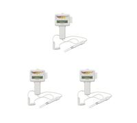 3 Set PH Tester Digital Display Screen Simple Operation Chlorine Meter Battery-Operated Water Testing Device Probe Acidity Indicator
