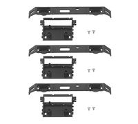 3 Set RC Front Bumper Aluminum Alloy High Strength Abrasion Lightweight Replacement for Remote Control Car, Direct Substitute for Plastic Bumper (Black)