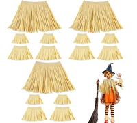3 Set Scarecrow Costume Set Halloween Costume Kit Wizard Scarecrow Costume for Adult Kids Cosplay Dress up