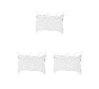 3 set Slow Feed Horse Hay Net Bag Large Capacity Bag Equestrian Supplies 90x60 cm White