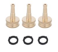 3 Set Solid Brass 2 Inch High Pressure Jet Nozzle with 3/4 Npt Thread | Pressure Boosting Effect, Switches between Strong Jet and Fine Mist, Includes 3 Rubber Washers, Corrosion Resistant Design