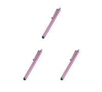 3 set Universal Capacitive Pens Scratch Resistance Professional Touch Screen Pen Rubber Tip Stylus Smooth Writing Tablet Rose Red