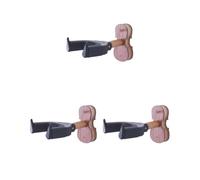 3 set Violin Wall Hanger Auto Lock Safety Wooden Wall Mount Holder Black