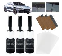 3 Set Windshield Repair Tool,Professional Windscreen Chip & Crack Repair Kit, 5 Min Quick Fix for Cracks,Chips,Star Breaks on Cars,Long-Lasting Automotive Glass Nano Repair Fluid for All Crack Types