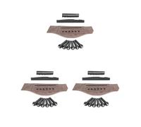 3 set Wooden Acoustic Guitar Bridge with 6 Pins Pegs Nut Saddle Repairing Parts