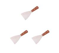 3 Set Wooden Cutter Convenient Scraper Multifunctional Shovel Lightness Wide Application Anti-Rust Spatula Kitchen C-14Skew Spatula, C-14 Skew Spatula