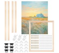 3 Set Wooden Frame Canvas Stretcher Bars,16x20 inch DIY Frame Kit for Diamond Paintings Cross Stitch Paint by Numbers Artwork,Wooden Picture Frames for Oil Paintings Prints Posters Home Decor
