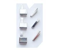 3 Sets #12 Metal Zipper Retainer Box and Insertion Pin,Zipper Bottom Stopper Sliders Repair Kit,Replace Broken Separating Zippers Kit (Silver)