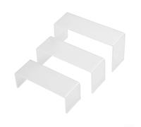 3 Sets Acrylic Display Risers, Clear Product Stand Jewelry Display Riser Shelf Product Display Shelf Showcase Fixtures for Product Display(Clear)