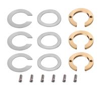3 Sets C-Shaped Faucet Lock Nut Kit, 31mm Anti-Loose Tap Fixing Nut, Stainless Steel & Brass Tap Base Repair Kit with Leakproof Rubber Washer, No Supply Line Removal for Kitchen Bathroom Basin Taps