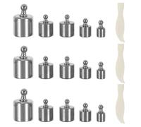 3 Sets Calibration Weights 5G 10g 20g 50g Iron Set with Clips | Silver Individual Packs, Accurate Balance Adjustment for Gram and Laboratory Scales, Quality Control and Education