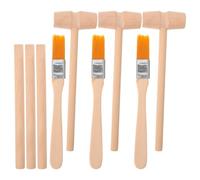 3 Sets Excavation Tools for Kids, Wooden Gemstone Digging Kit with Hammer Brush Lightweight STEM Science Learning Kit for Dinosaur Dig Exploration, 9-Piece Bulk Set for Birth