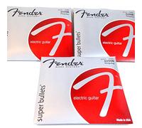 3 Sets - Fender Super Bullets Nickel Steel 10-46 Regular Electric Guitar Strings