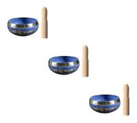3 Sets Himalaya Bowl Nepal Healing Bowl Tibetan Bowls Nepal Handmade Bowl Meditation Sound Bowl Handmade Singing Bowl Gong Bowl Musical Instrument Copper Alloy Elder Yoga